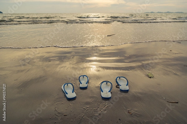 Obraz sandals on the beach