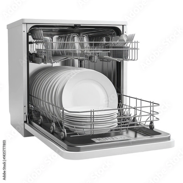 Obraz Dishwasher isolated on transparent background.
