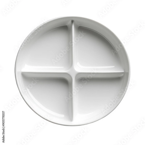 Obraz Divided Dish isolated on transparent background.