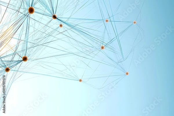 Obraz Futuristic abstract plexus background with connected dots and lines perfect for tech themes and digital innovation visuals
