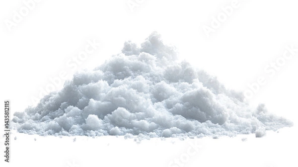 Obraz Snow Pile on White Background for Winter Season Theme