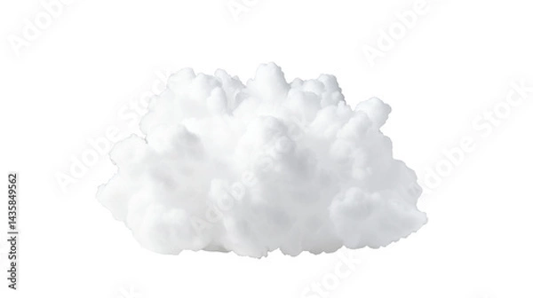 Obraz Fluffy white cloud isolated on transparent background