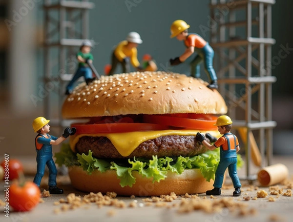 Fototapeta Building a Burger