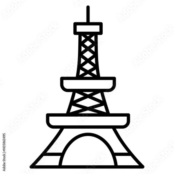 Obraz Eiffel Tower icon