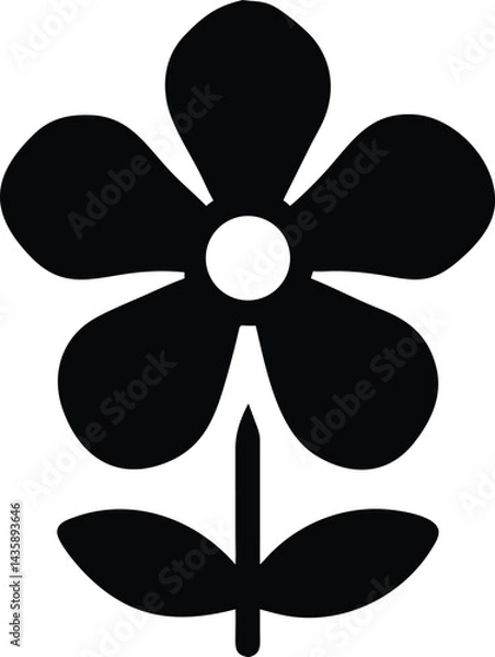 Fototapeta flower icon vector isolated on white background 