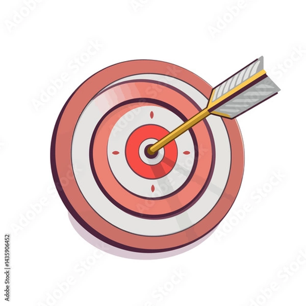 Fototapeta Pixel Art Arrow Hitting Bullseye Target