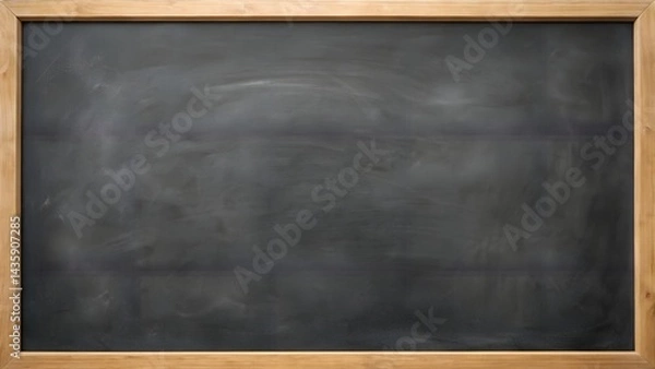 Obraz Blank Blackboard Texture – Chalkboard Background Copy Space