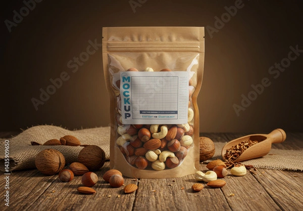 Obraz Nuts Packaging Label Mockups