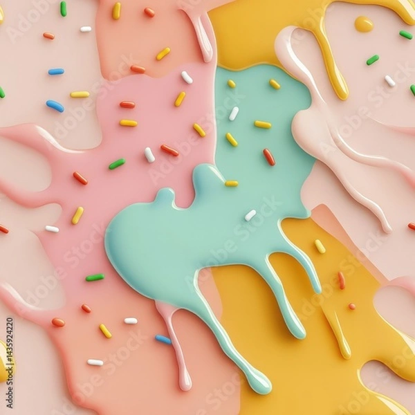 Fototapeta Colorful abstract patterns creative studio digital art vibrant environment top-down view artistic expression for seo impact