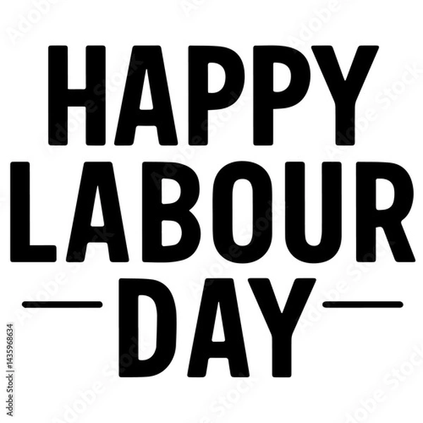 Obraz Happy Labour Day wording vector.