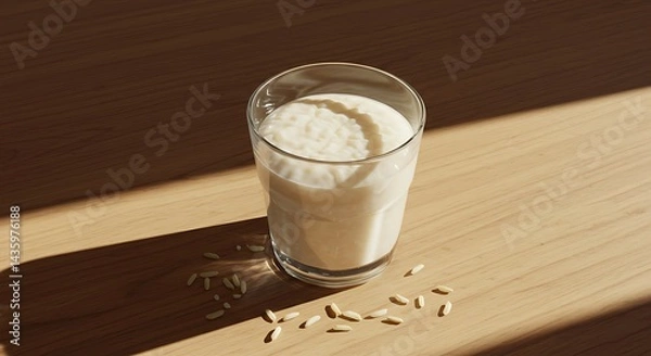 Obraz Rice Milk Still Life: A Light and Shadow Study