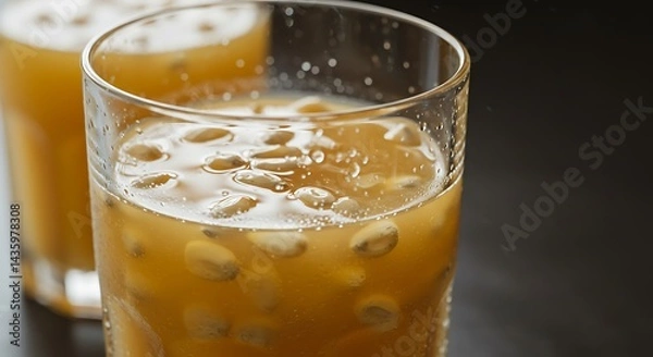 Obraz Refreshing Seed Drink: A Close-Up View