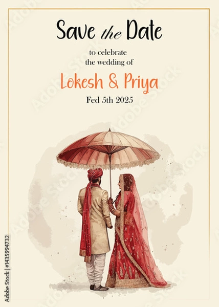 Obraz Modern Wedding Invitation card design	