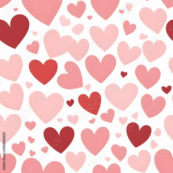 Fototapeta seamless background with hearts