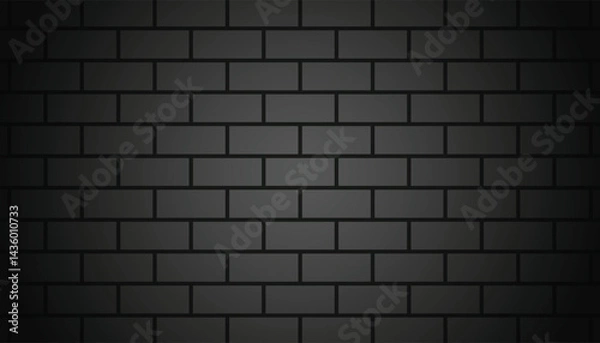 Fototapeta editable vector black brick background with modern style