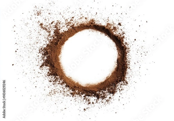 Fototapeta Circle of cocoa powder