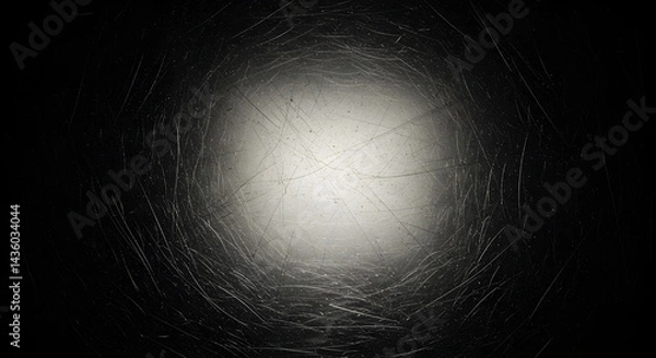 Fototapeta Abstract Grunge Texture With Scratches In The Center Light Spot Design