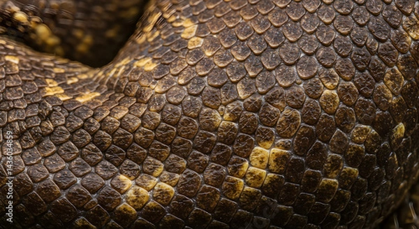 Fototapeta Detailed Close Up Of The Reptilian Patterned Snake Skin Texture