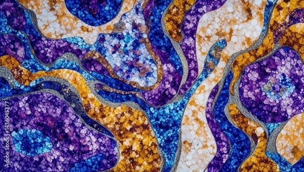 Fototapeta Iris marble mosaic abstract design pattern artwork