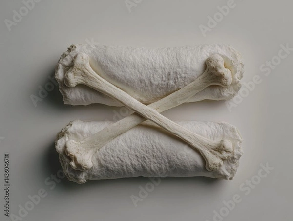 Obraz close up of a white and black fabric