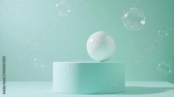 Obraz soap bubbles on a white background