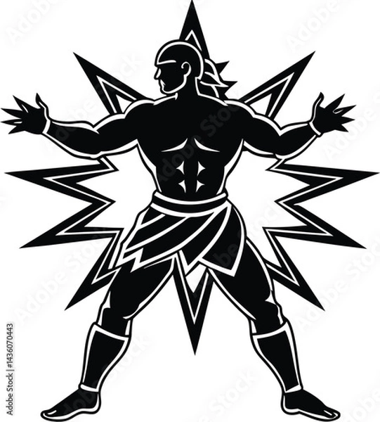 Obraz Kamehameha silhouette vector designs 21