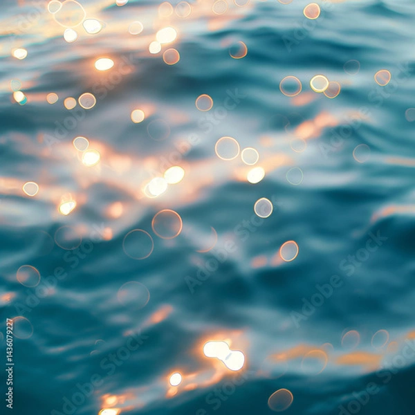 Obraz Ocean blue shimmer lightening daytime reflection