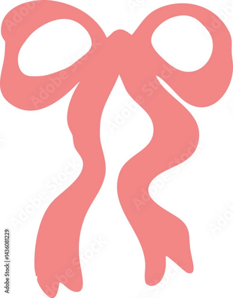 Obraz pink pastel ribbon bow vector for cute designs