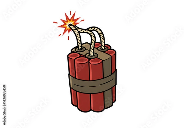 Fototapeta Pixel Art Dynamite Bomb Clipart