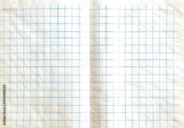 Fototapeta Blank graph paper pages