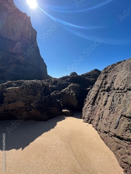 Obraz rock formations at the beach