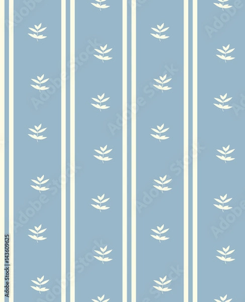 Obraz Seamless vector floral background, pattern with simple flowers