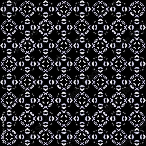 Fototapeta Seamless texture with 3D rendering abstract fractal white pattern