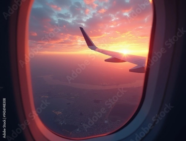 Obraz Flight Over the Sunset