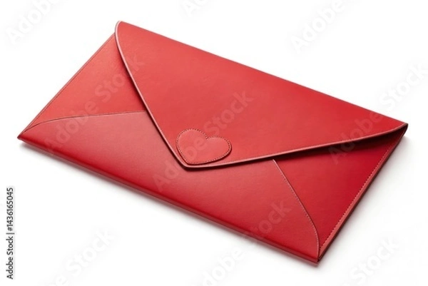 Fototapeta Elegant Red Heart Envelope Perfect for Love Letters and Gifts Generative AI