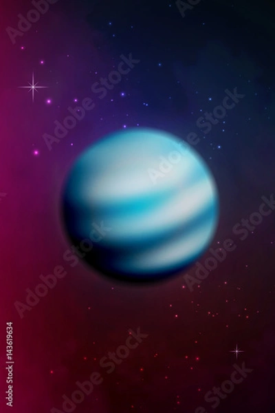 Fototapeta Planet Neptune background. Vector