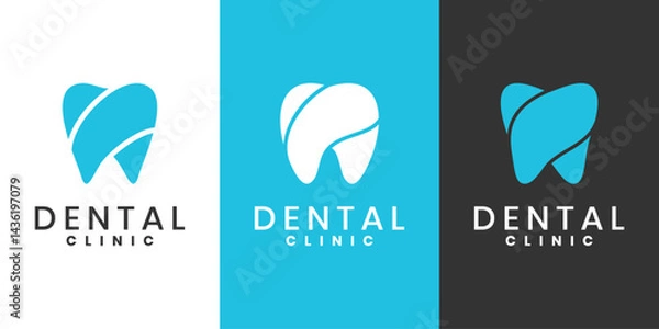Obraz Dental clinic logo design with tooth icon