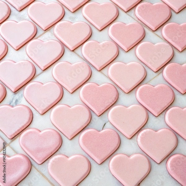 Obraz pink hearts background