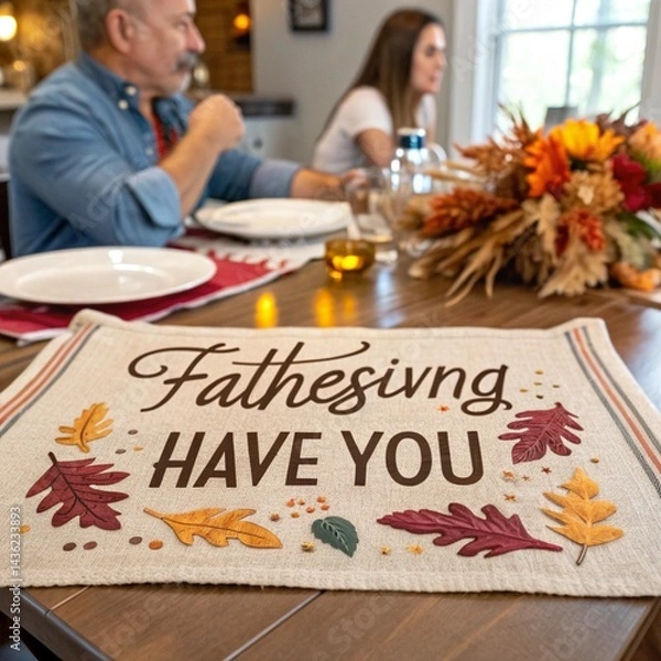 Obraz young couple in restaurant