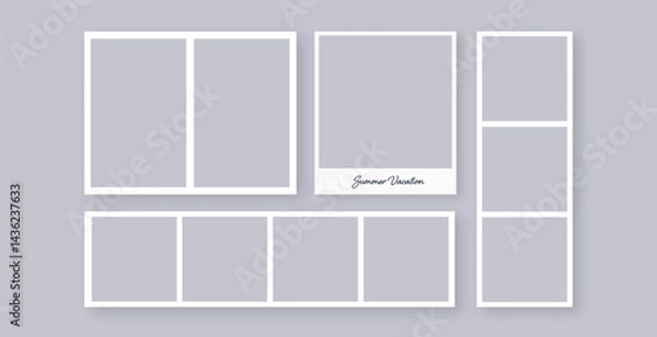Fototapeta Photo Collage Template for Presentations and Social Media
