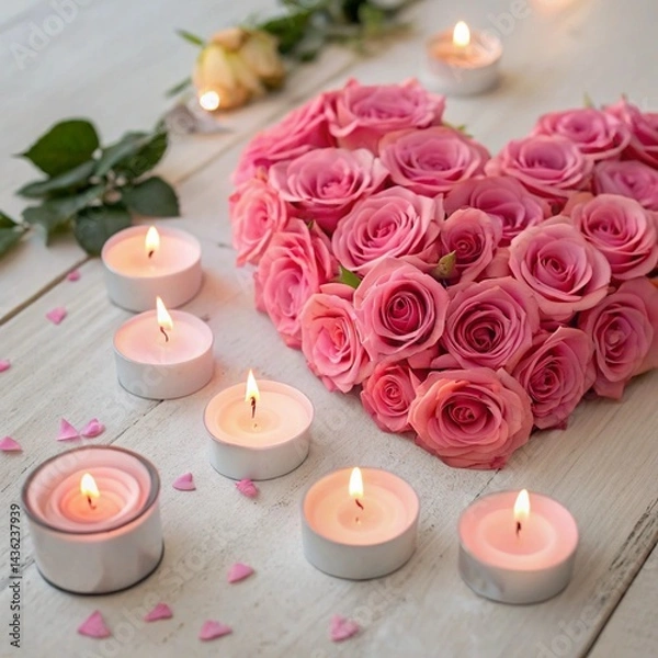 Obraz valentines day background