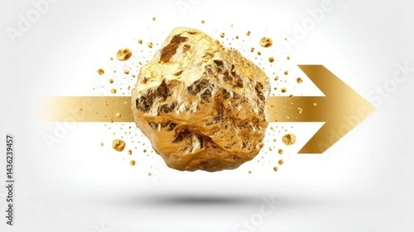 Obraz The continuous rise in gold prices due to concerns over trade wars, tariffs, and economic recession. Gold is considered a safe-haven asset and a rare mineral.
