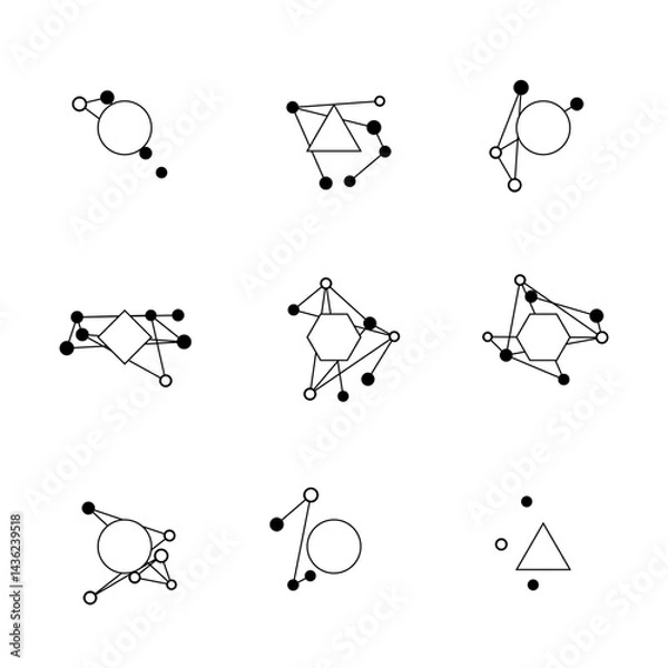 Obraz Futuristic technology-inspired icon set.
