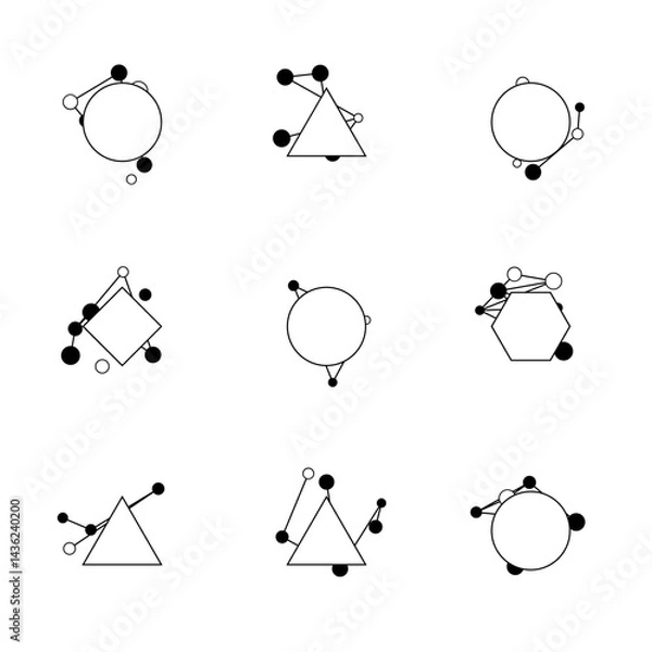 Obraz Futuristic technology-inspired icon set.
