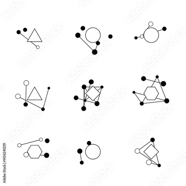 Obraz Futuristic technology-inspired icon set.

