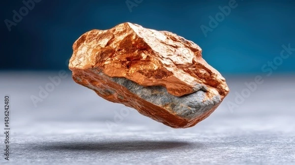 Obraz The rising demand for copper and its increasing prices. Copper production sources and manufacturing for use in industrial products. Import and export activities.