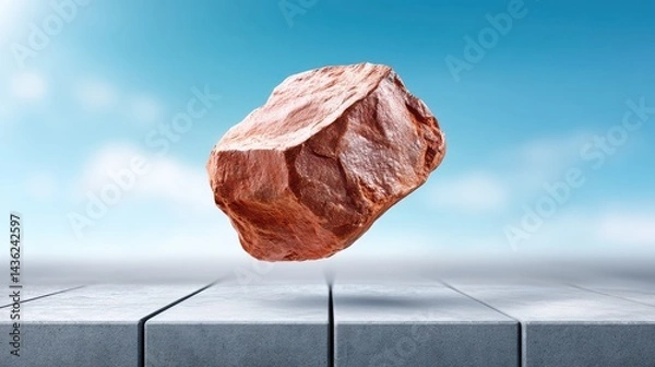 Obraz The rising demand for copper and its increasing prices. Copper production sources and manufacturing for use in industrial products. Import and export activities.