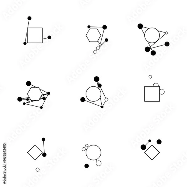 Fototapeta Abstract minimal network connection design.