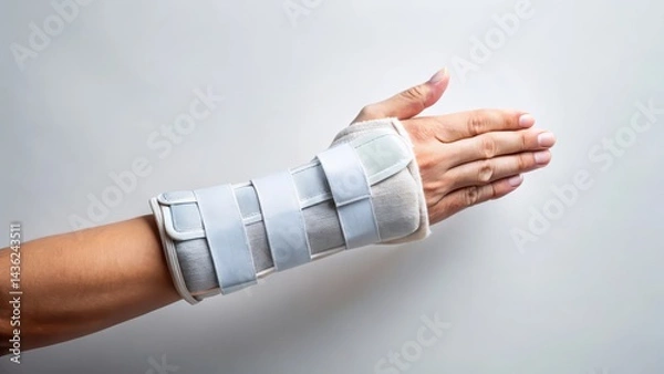 Obraz Wrist Support Brace on White Background