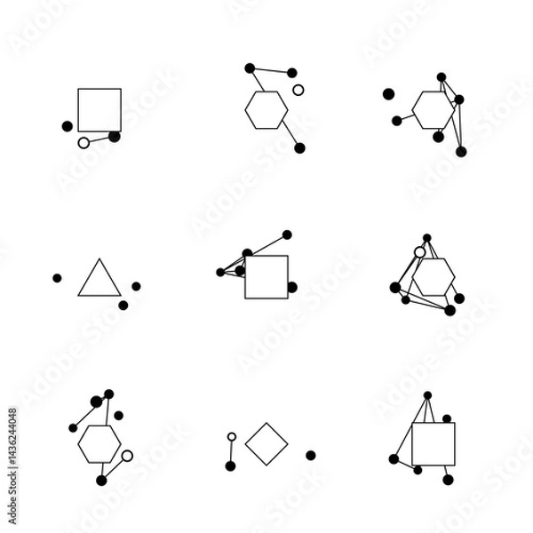 Obraz Futuristic technology-inspired icon set.
